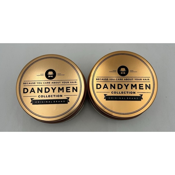 Dandymen Collection Mens Hair Moulding Cream Medium Pliable Hold 3.4 oz Lot of 2 - Picture 2 of 4